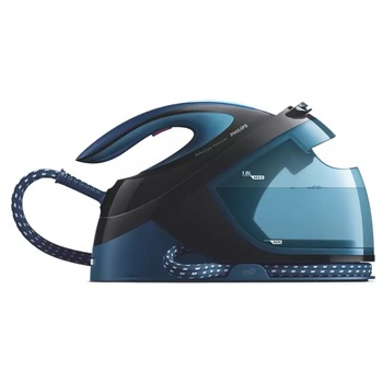 Statie Philips de Calcat cu Abur PerfectCare Performer, Presiune de 6.5 bar, Jet de Abur 420 g, Rezervor de Apa 1.8 L, Tehnologie OptimalTEMP, Procesor Smart Control, Pompa silentioasa, Albastru/Negru Statie Philips de Calcat cu Abur PerfectCare Performer, Presiune de 6.5 bar, Jet de Abur 420 g, Rezervor de Apa 1.8 L, Tehnologie OptimalTEMP, Procesor Smart Control, Pompa silentioasa, Albastru/Negru