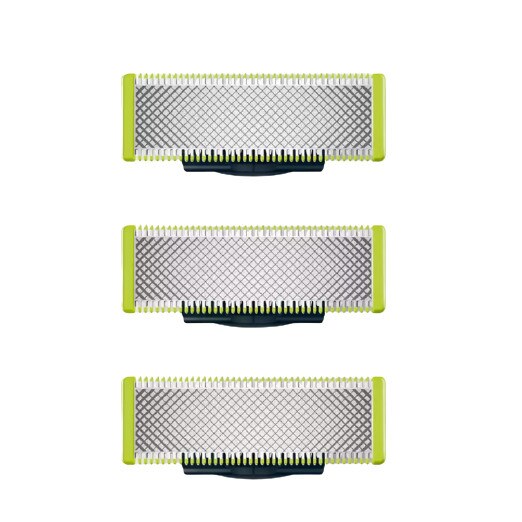Set de 3 Lame Philips cu Sistem Dublu de Protectie, Tehnologie urmarire contur, Design Compact, Culoare Verde/Argintiu