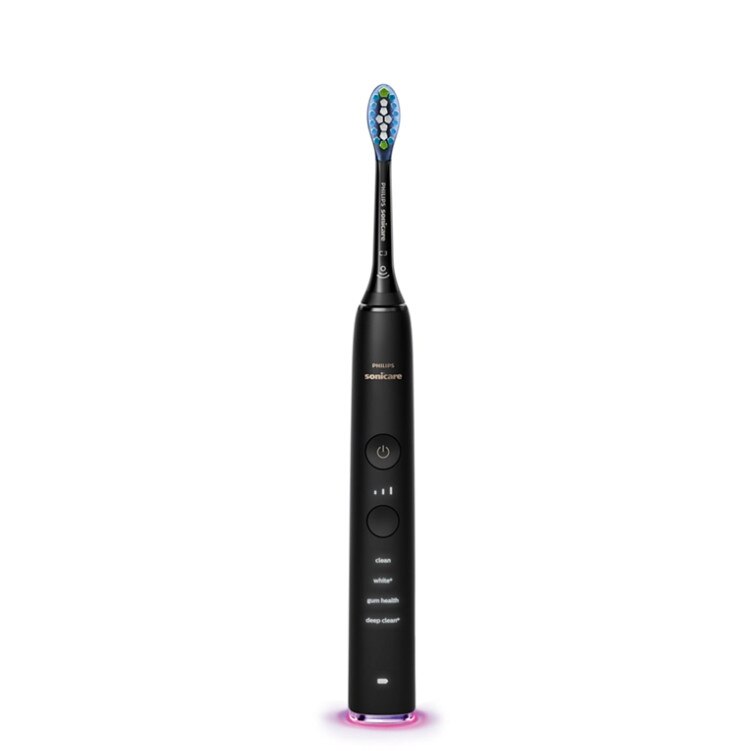 Periuta Philips Smart cu Aplicatie Connected Brushing, Ingrijire Gingii, 3 Intensitati, Iluminare VIolet, 62.000 miscari/minut, Culoare Negru