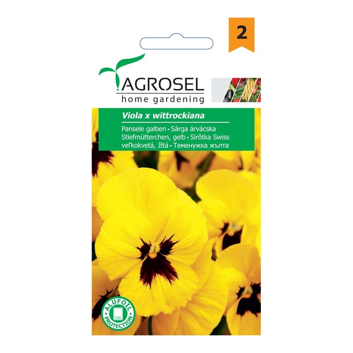 Seminte Pansele galbene, Agrosel home gardening, 0,25 g