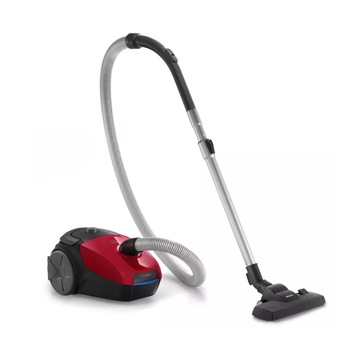 Aspirator Philips PowerGo cu sac, Aspirare de 99,9 % a prafului, Compact si Usor, 900 W, Buton rotativ, Filtru anti-alergeni, 3 l, 77 dB, Negru/Rosu Aspirator Philips PowerGo cu sac, Aspirare de 99,9 % a prafului, Compact si Usor, 900 W, Buton rotativ, Filtru anti-alergeni, 3 l, 77 dB, Negru/Rosu
