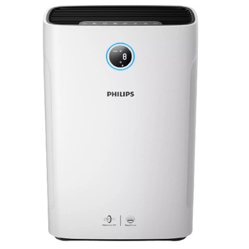 Purificator si Umidificator de aer 2 in 1 Philips, Afisaj Calitate, 3 Moduri Automate cu Motor CC, Functie Cronometru, Senzor PM2.5, Lungime Cablu 1.8 m, Panou Tactil, Alb Purificator si Umidificator de aer 2 in 1 Philips, Afisaj Calitate, 3 Moduri Automate cu Motor CC, Functie Cronometru, Senzor PM2.5, Lungime Cablu 1.8 m, Panou Tactil, Alb