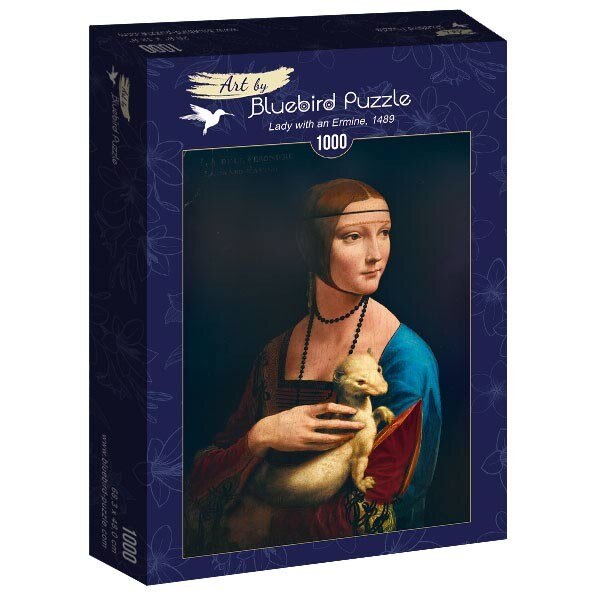 Puzzle Bluebird - Leonardo Da Vinci, Lady with an ermine 1489, 1000 piese