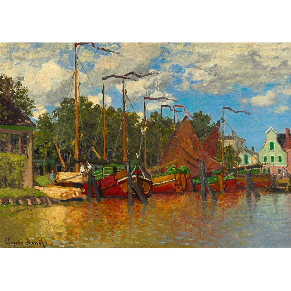 Пъзел Bluebird - Claude Monet, Boats at Zaandam 1871, 1000 части - eMAG.bg