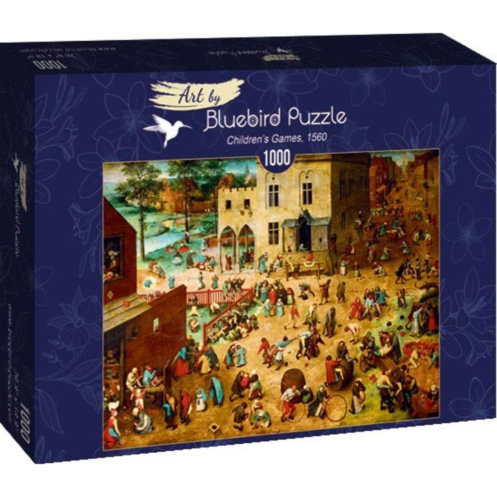 Пъзел Bluebird - Pieter Bruegel, Children's games 1560, 1000 части