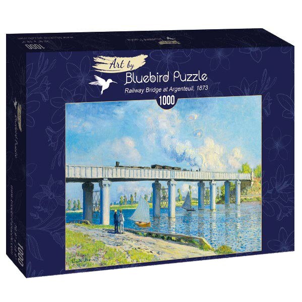 Puzzle Bluebird - Claude Monet, Railway bridge at Argenteuil 1873, 1000 piese