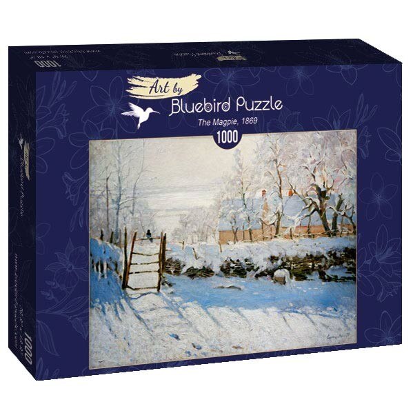 Puzzle Bluebird - Claude Monet, The Magpie 1869, 1000 piese