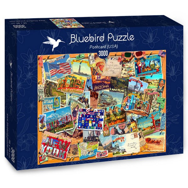 Puzzle Bluebird - USA postcard, 3000 piese