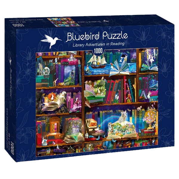 Puzzle Bluebird - Library adventures in reading, 1000 piese