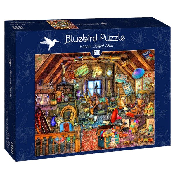 Puzzle Bluebird - Aimee Stewart, Hidden object attic, 1500 piese