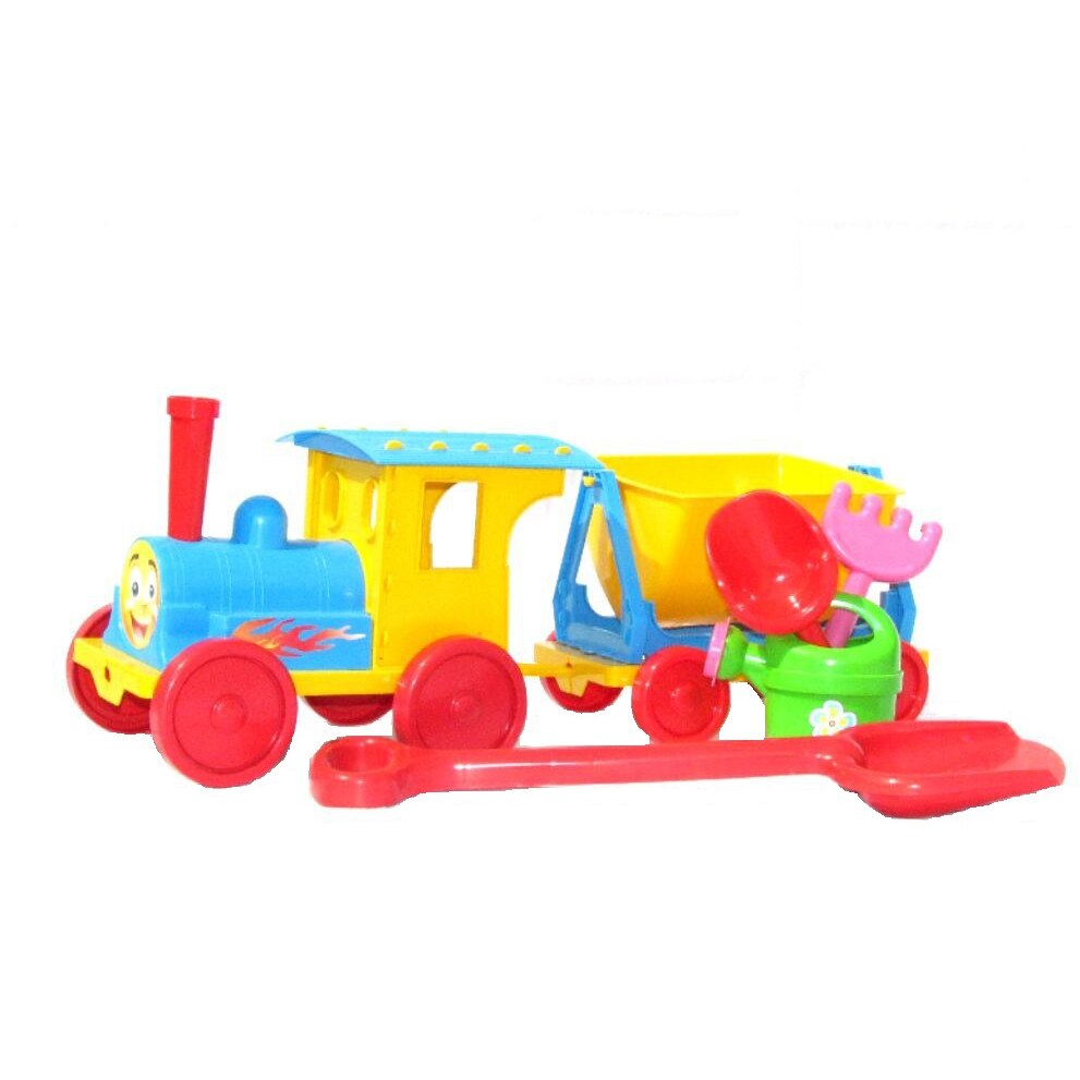 Set de joaca Doloni pentru apa si nisip - Trenulet, albastru