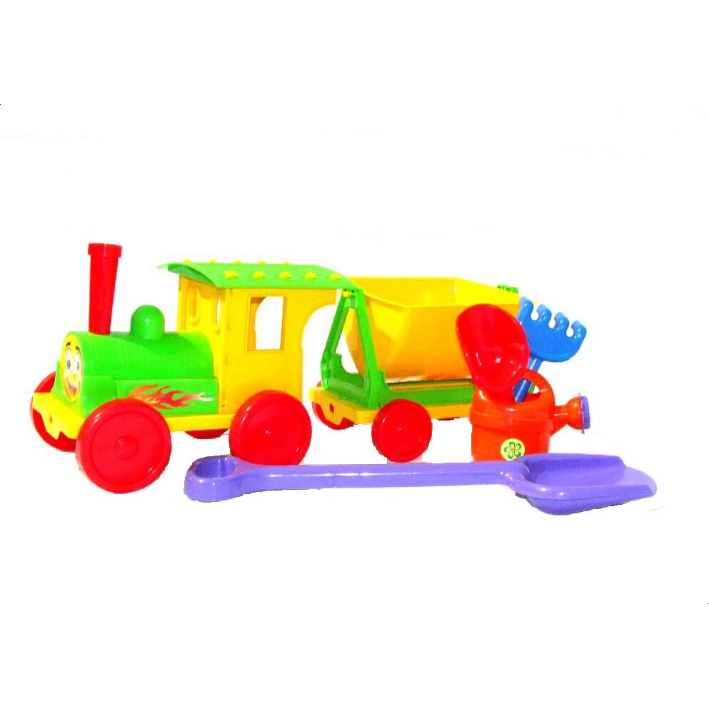 Set de joaca Doloni pentru apa si nisip - Trenulet, verde