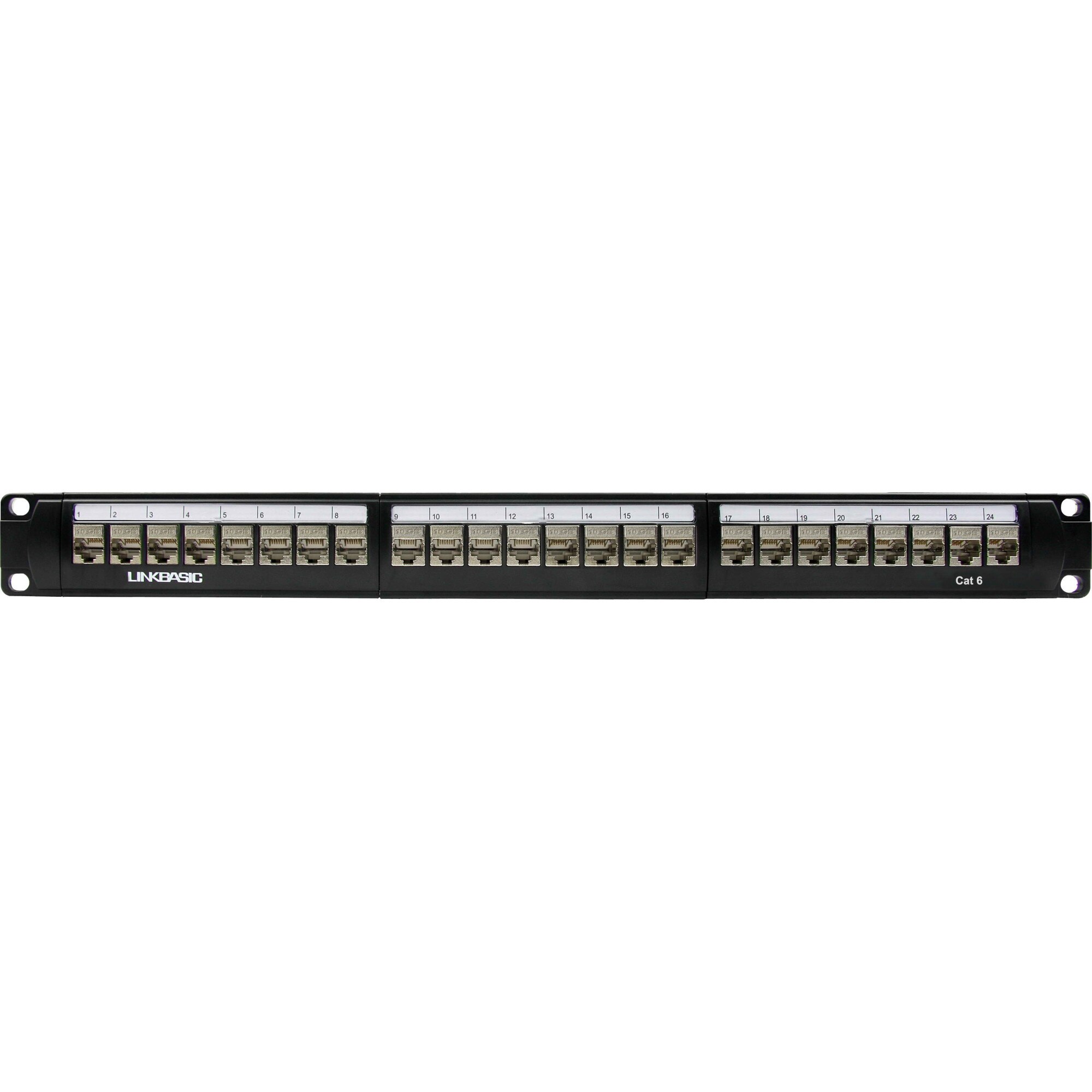 Patch Panel LinkBasic, Cat6, UTP 24 port Rj 45, 48 cm, Gigabit