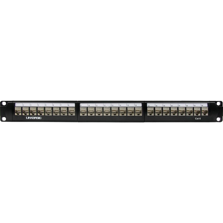 Patch Panel LinkBasic, 24 port Rj 45, 48 cm, Gigabit