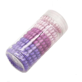 Set 10 elastice de par Pili-Paradise, Model spiralat, Violet Set 10 elastice de par Pili-Paradise, Model spiralat, Violet