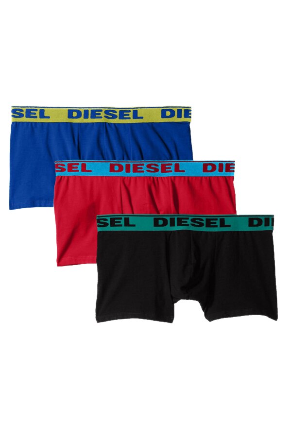 Set 3 perechi boxeri, Diesel, Albastru / Rosu / Negru