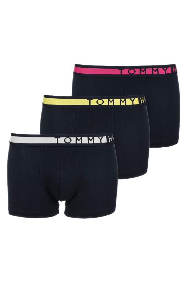 Set 3 perechi boxeri, Tommy Hilfiger, Negru