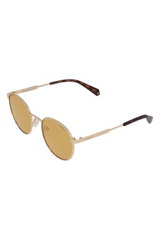 Polaroid, Ochelari de soare rotunzi unisex polarizati, Auriu rose/Maro, 51-20-145 Standard Polaroid, Ochelari de soare rotunzi unisex polarizati, Auriu rose/Maro, 51-20-145 Standard