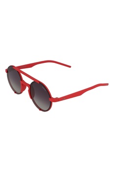 Polaroid, Ochelari de soare rotunzi unisex polarizati, cu lentile in degrade, Rosu, 50-20-140 Standard Polaroid, Ochelari de soare rotunzi unisex polarizati, cu lentile in degrade, Rosu, 50-20-140 Standard