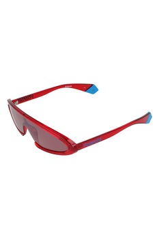 Polaroid, Ochelari de soare shield cu lentile polarizate, Rosu/Albastru, 99-1-140 Standard Polaroid, Ochelari de soare shield cu lentile polarizate, Rosu/Albastru, 99-1-140 Standard
