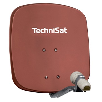 Antena satelit, TechniSat, DIGIDISH 45, LNB, Aluminiu, Rosu, 45 cm Antena satelit, TechniSat, DIGIDISH 45, LNB, Aluminiu, Rosu, 45 cm
