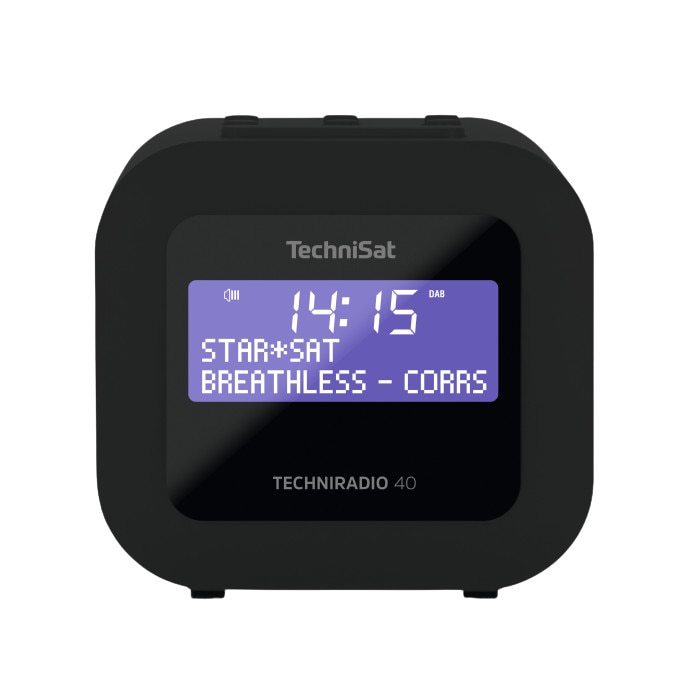 Radio cu ceas, TechniSat, TECHNIRADIO 40, DAB + si FM, Functie snooze, USB, 1.2 W, Negru