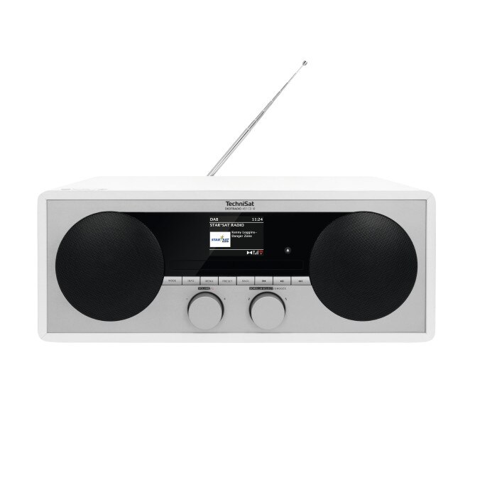 Radio cu ceas, TechniSat, DIGITRADIO 451 CD IR, DAB +, FM si Internet, CD drive, USB, WLAN, UPnP, Bluetooth, 30W, Alb
