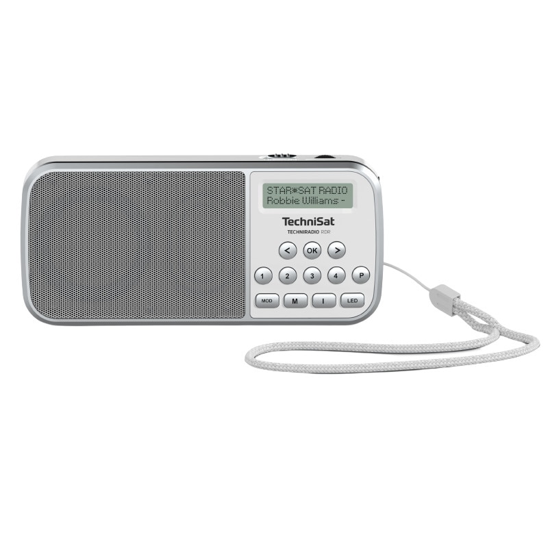 Radio portabil, TechniSat, TECHNIRADIO RDR, FM si DAB +, USB, AUX, Lanterna, 1 W, Gri