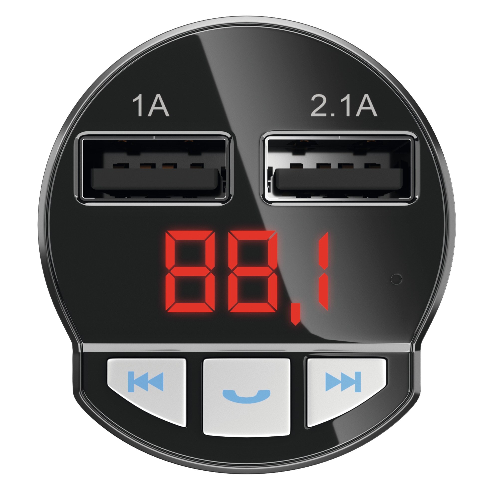 Transmitator auto FM, TechniSat, DIGICAR 3 BT, USB, Negru