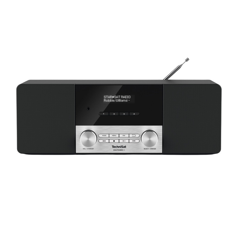Radio cu ceas, TechniSat, DIGITRADIO 4, DAB + si FM, Bluetooth,10 W, Negru