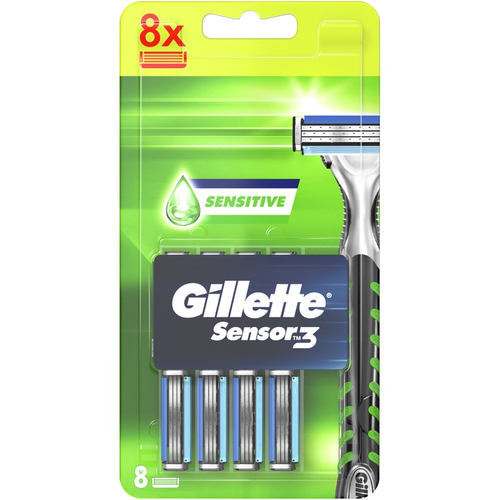 Резерви за самобръсначка Gillette Sensor3 Sensitive, 8 броя