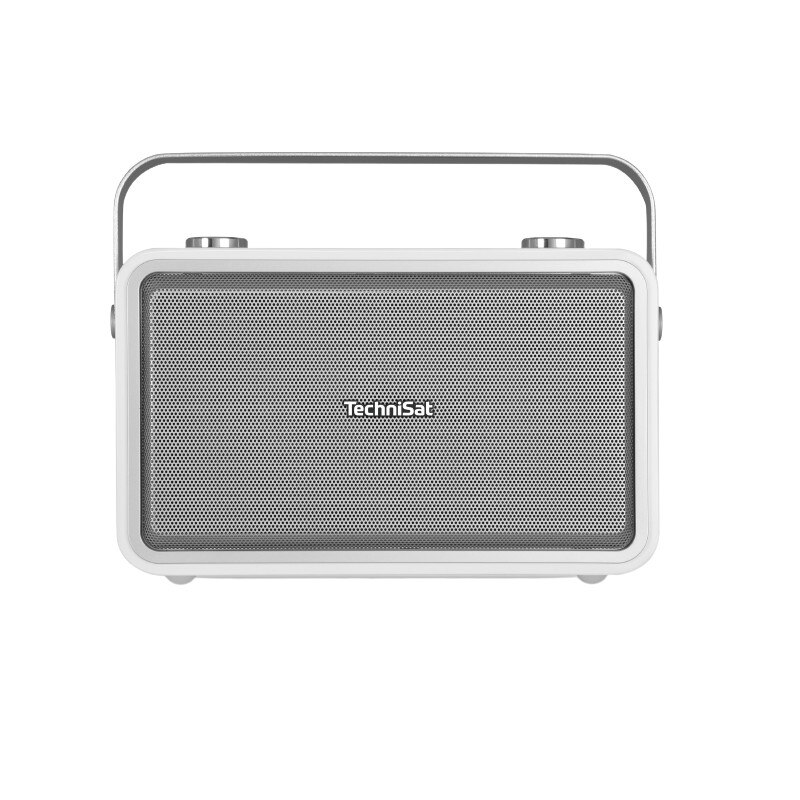Radio cu ceas, TechniSat, DIGITRADIO 225, DAB + si FM, Bluetooth, 10 W, Alb/Gri