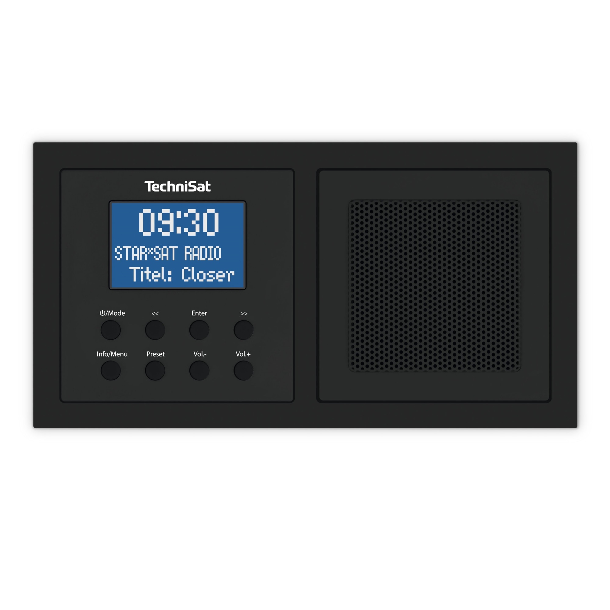 Radio cu ceas, TechniSat, DIGITRADIO UP 1, DAB + si FM, Bluetooth, 2 W, Negru