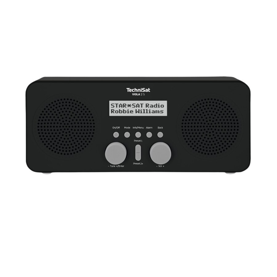 Radio portabil, TechniSat, VIOLA 2 S, DAB + si FM, 4W, Negru