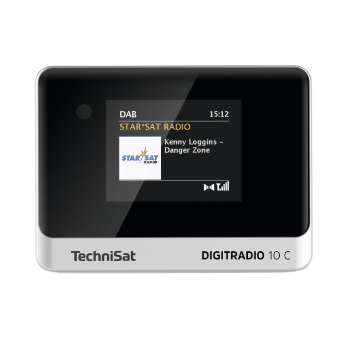 Радио с часовник, TechniSat, DIGITRADIO 10 C, DAB + и FM, Bluetooth, Snooze функция, Черен