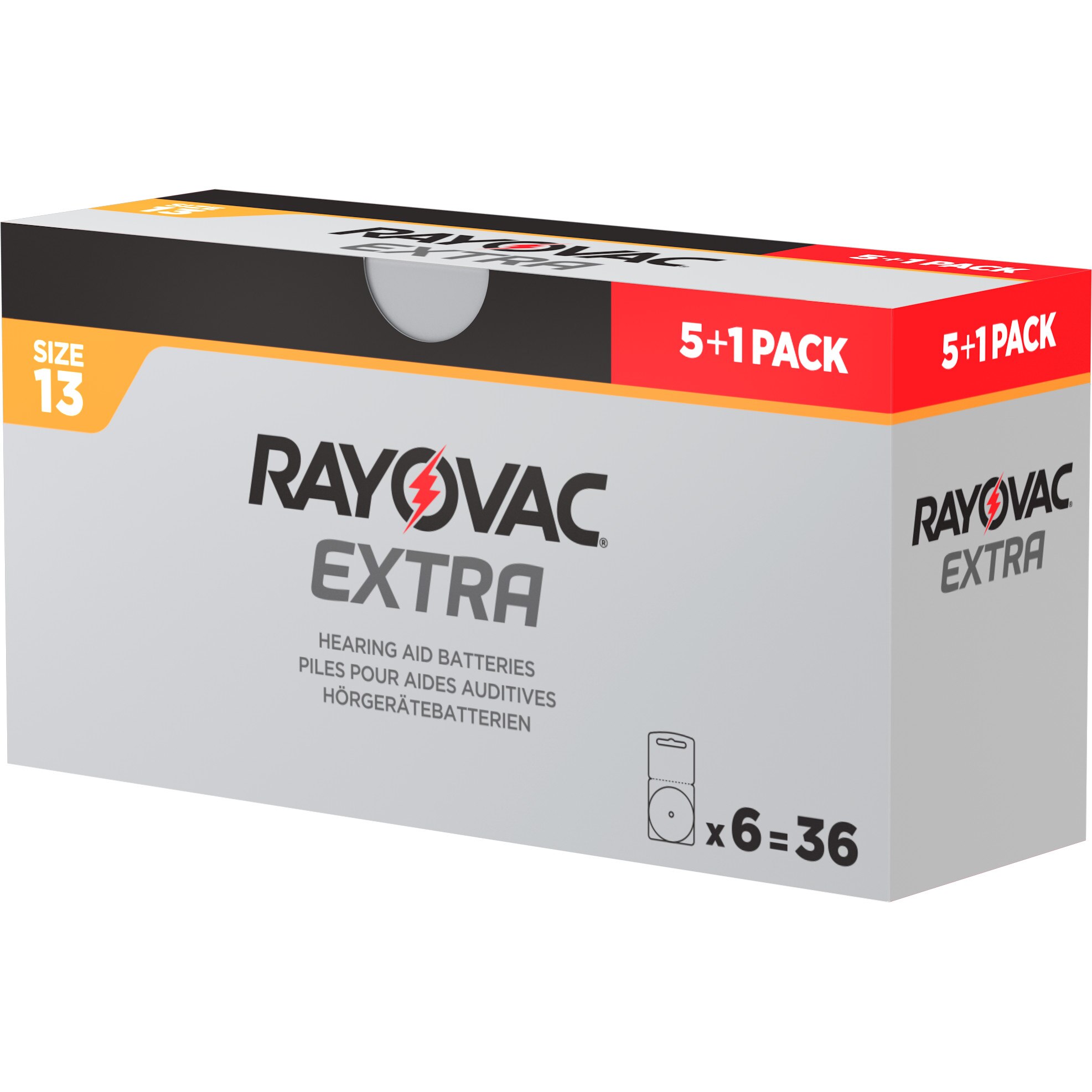 Set promo 30+6 Baterii auditive Rayovac Extra Advanced 13ZA (30 baterii + 6 baterii gratis)