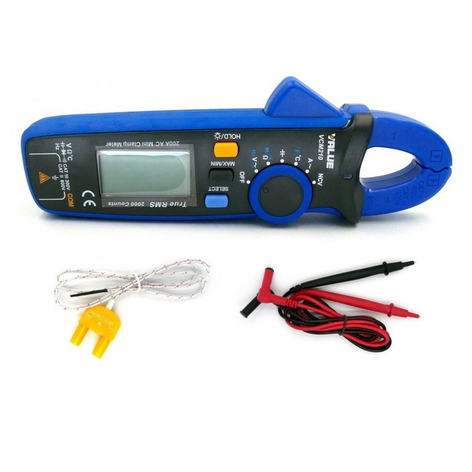 Digital clamp multimeteru value VCM-210, plastic, multicolor