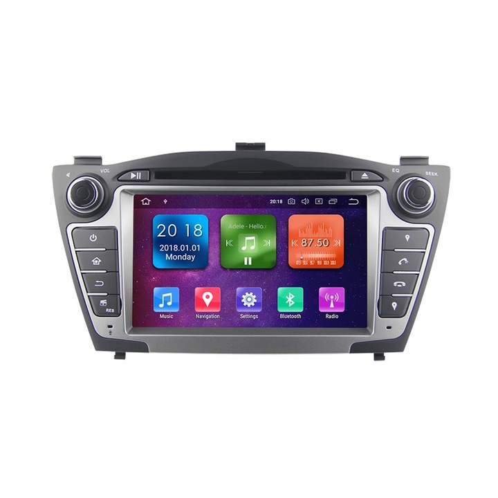 Мултимедия с навигация ZT, за Hyundai Ix35, Tucson 2008-2015, Android, 8+4+64, 7027