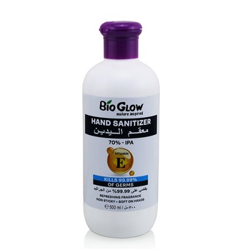 Gel igienizant pentru maini Bio Glow Hand Sanitizer cu vitamina E, 500 ml Gel igienizant pentru maini Bio Glow Hand Sanitizer cu vitamina E, 500 ml