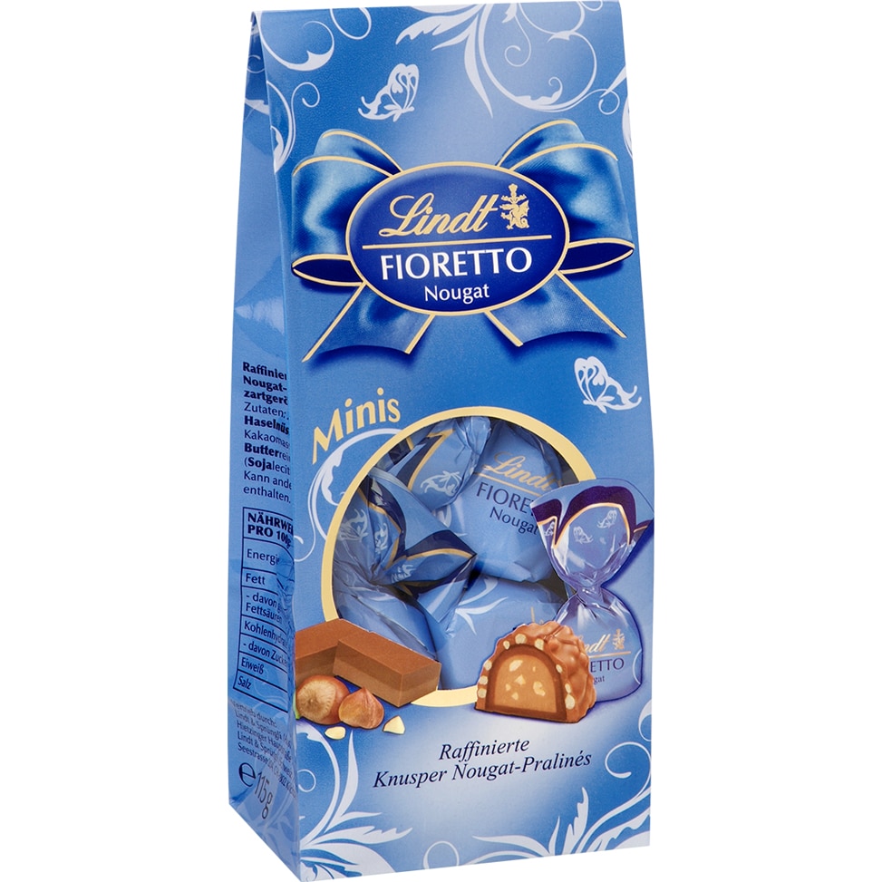 Praline de ciocolata cu alune Lindt Fioretto Nougat, 115g
