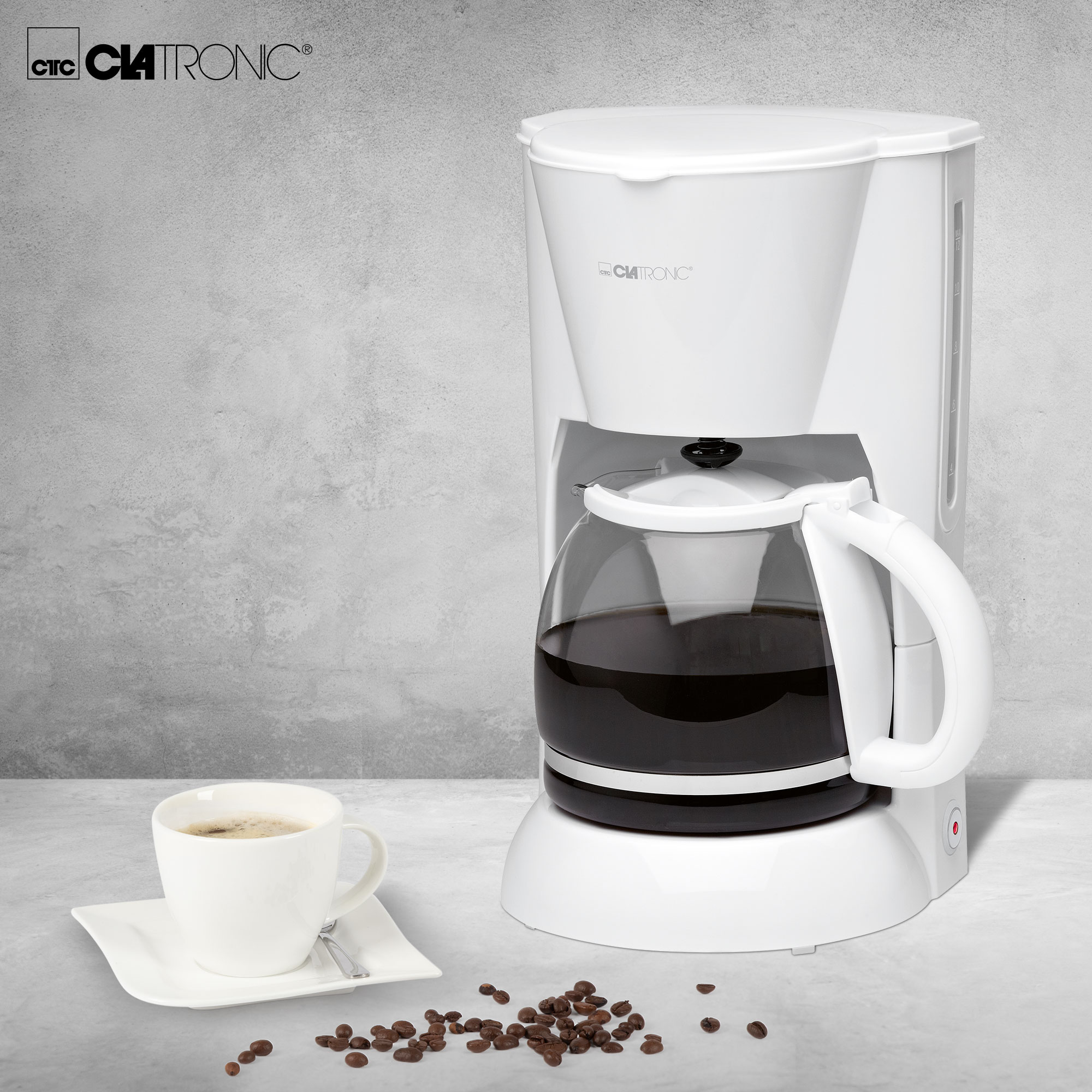 Filtru de cafea, Clatronic, 900 W, Alb