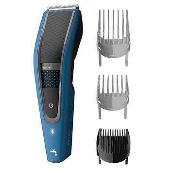 Aparat de tuns Philips HC5612/15, Wireless, 75 min, 3 atasamente, 0.5-28 mm, Lama din Inox, Albastru Aparat de tuns Philips HC5612/15, Wireless, 75 min, 3 atasamente, 0.5-28 mm, Lama din Inox, Albastru