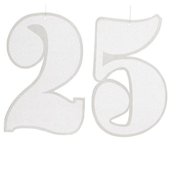 Decoratiune hartie 25 ani cu sclipici, Radar 50107 Decoratiune hartie 25 ani cu sclipici, Radar 50107