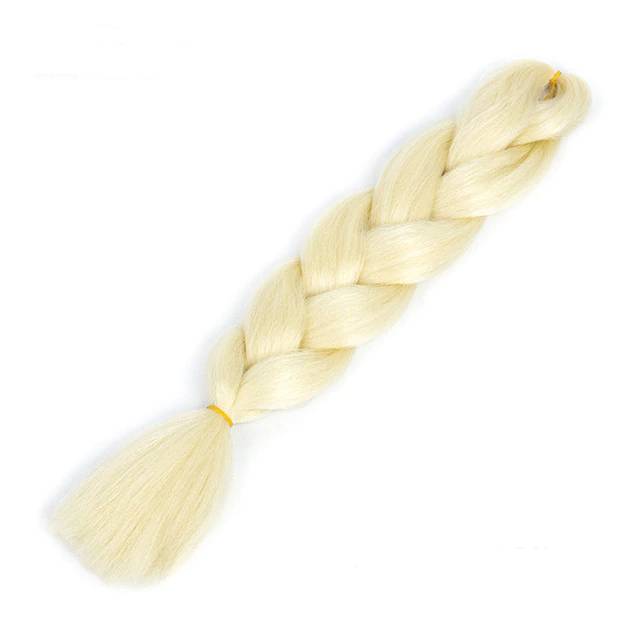 Extensii par sintetic pentru impletituri, blond, 62 cm