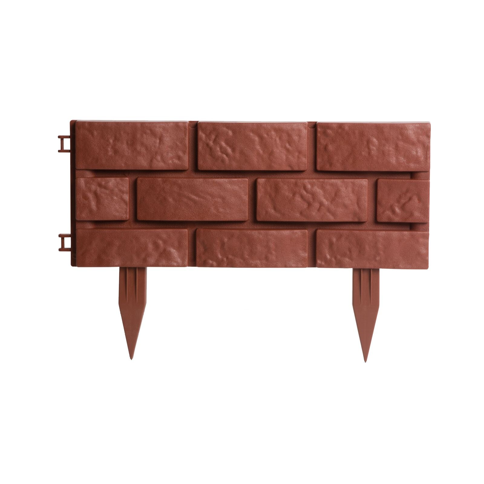 Pachet 4 buc Bordura Gardulet Decorativ Plastic pentru Gazon sau Flori, Dimensiuni 45x30cm, Imitatie Caramida