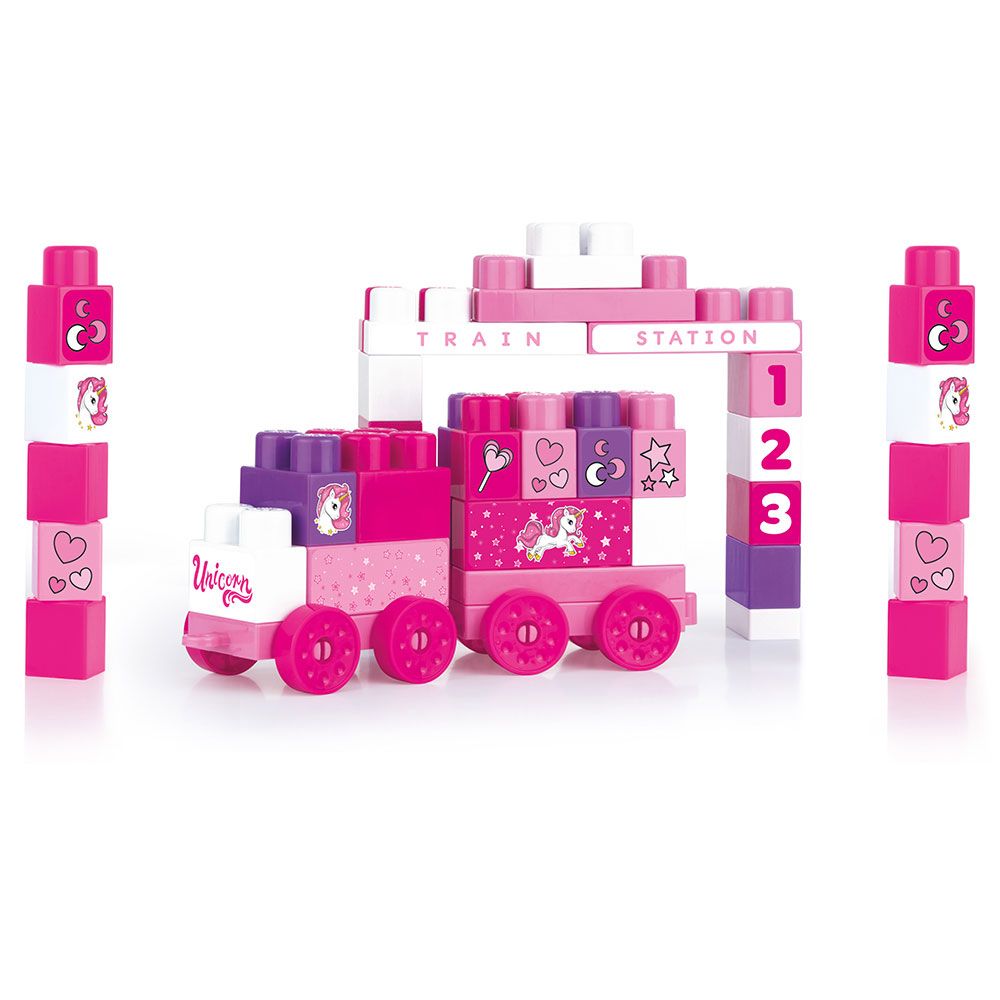 Set de constructie trenulet Dolu Unicorn 50 piese