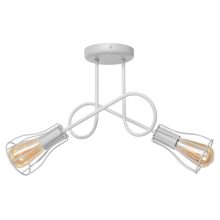 Полилей HELAM, OXFORD, 2xE27, Бял