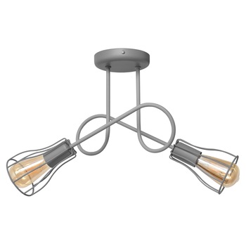 Lustra HELAM, OXFORD, 2xE27, Gri Lustra HELAM, OXFORD, 2xE27, Gri