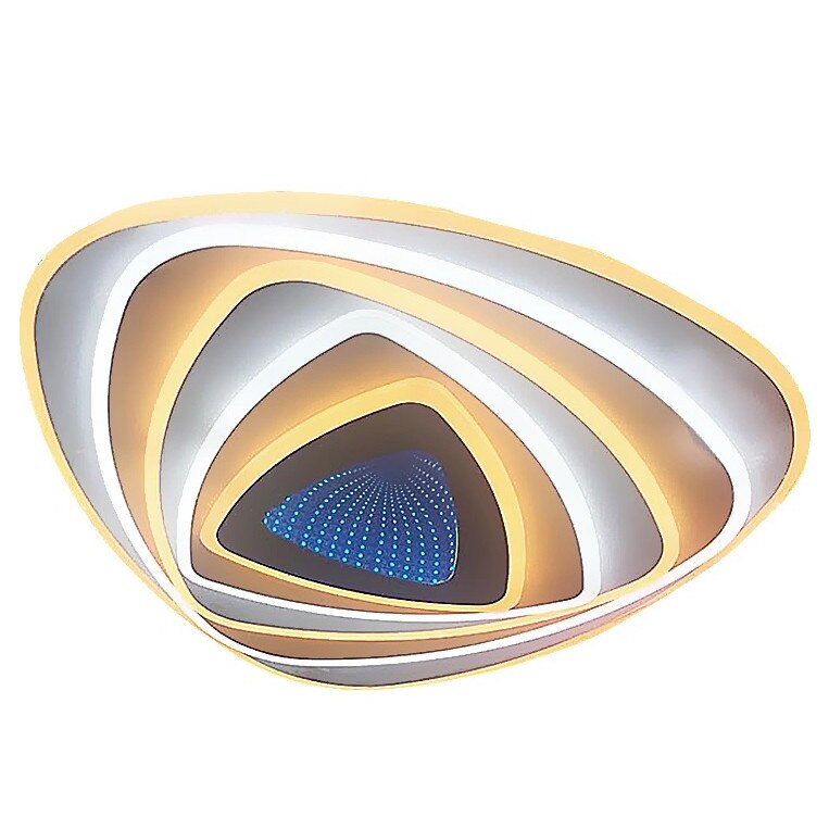 Lustra Led 3D ,Ultra Slim ,schelet alb cu telecomand