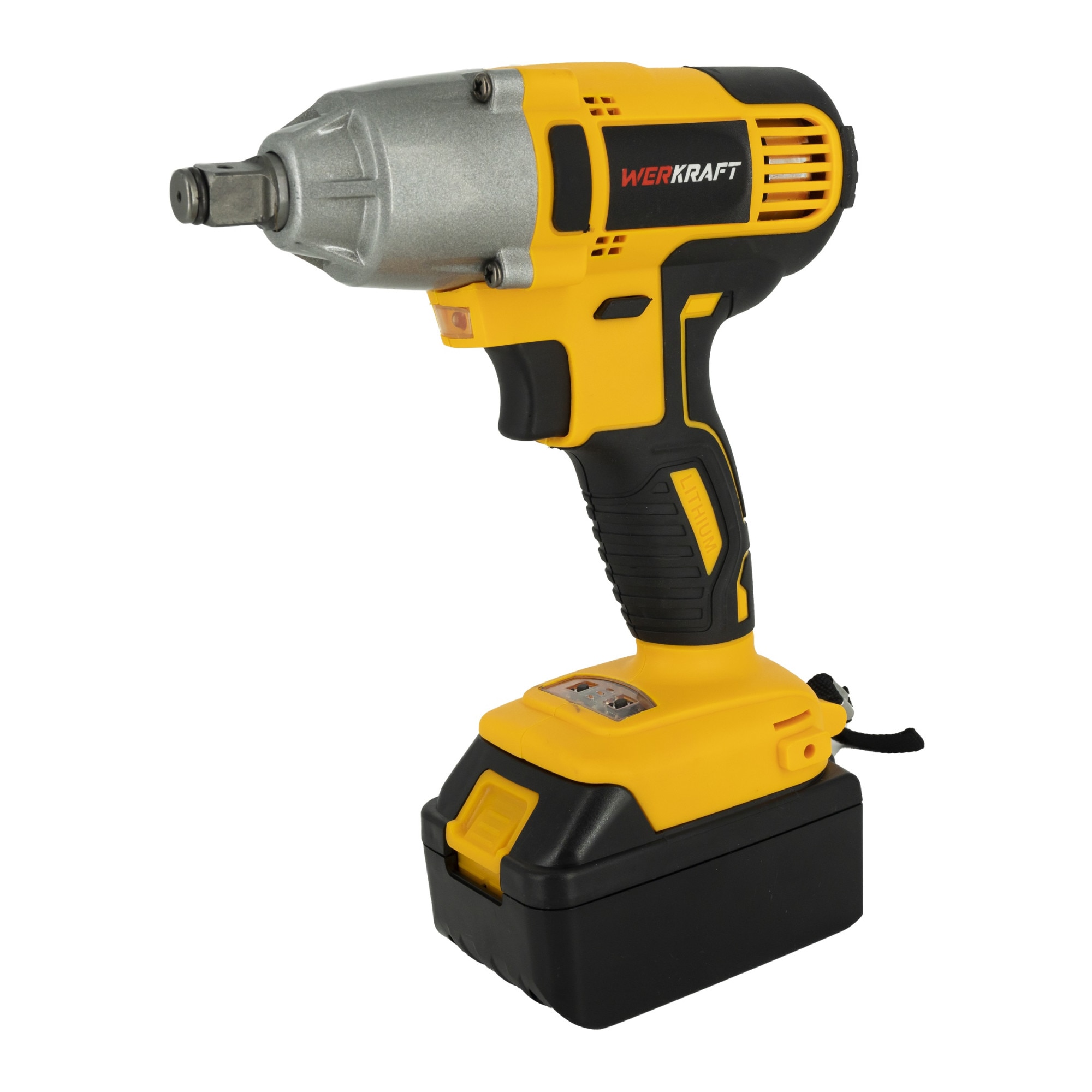 Masina insurubat cu impact, WERKRAFT, 21V cu 2 acumulatori 2Ah si incarcator, cuplu 125Nm, valiza transport plastic